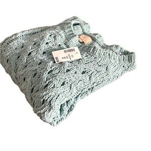 Aero Hygge Sea FoamGreen Sweater Medium Cable Knit NWT Soft Cozy